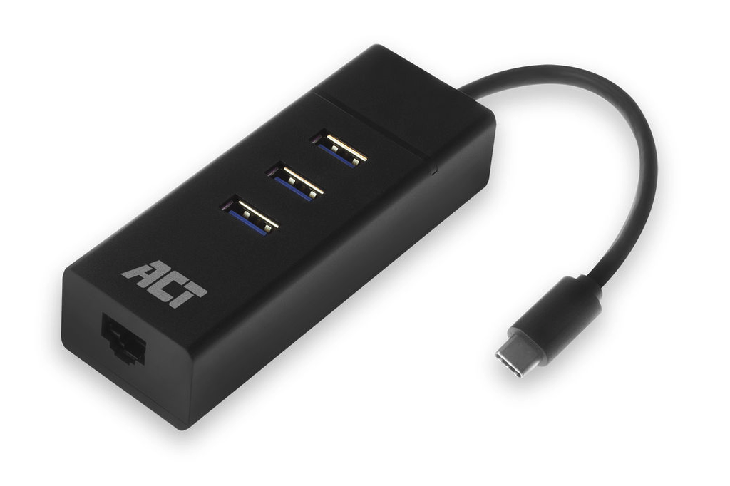 ACT USB-C Hub 3x USB-A ethernet