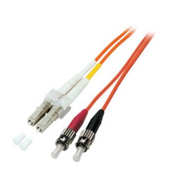[RL7001] ACT 1m LSZH multimode 62.5/125 OM1 glasvezel patchkabel duplexmet LC en ST connectoren Fiber optic kabel - Oranje