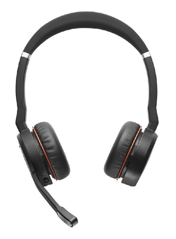 Jabra Evolve 75 MS Stereo - Headset - on-ear - Bluetooth - wireless - active noise cancelling - USB - with charging stand