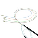 ACT 90 meter Singlemode 9/125 OS2 indoor/outdoor kabel 8 voudig met LC connectoren - De connectoren