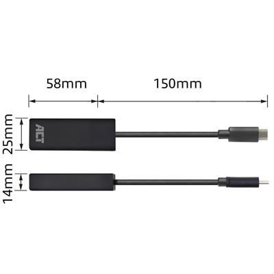 ACT USB 3.2 Gen1 OTG kabel C male - A female 0,2 meter, Zip Bag (kopie)