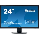 [E2483HS-B3] IIYAMA ProLite E2483HS-B1 24i LCD 1920 x 1080 TN Panel LED 2ms BL HDMI HDCP D-Sub DVI-D 24bit TrueColor