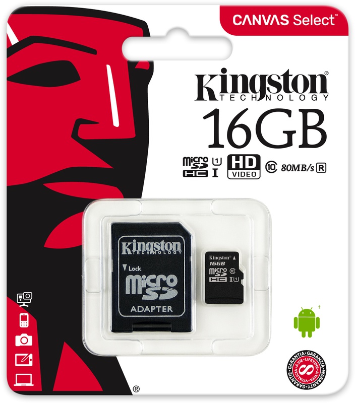 Kingston microSDHC 64GB Class 10 + SD-Adapter (kopie)