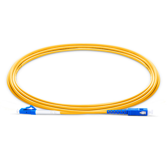 0,5m LC UPC to SC UPC Simplex 2.0mm PVC (OFNR) 9/125 Single Mode Fiber Patch Cable