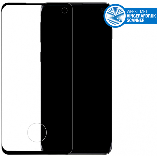 Mobilize Edge-To-Edge Glass Screen Protector Samsung Galaxy S10 Black