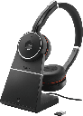Jabra Evolve 75 MS Stereo - Headset - on-ear - Bluetooth - wireless - active noise cancelling - USB - with charging stand