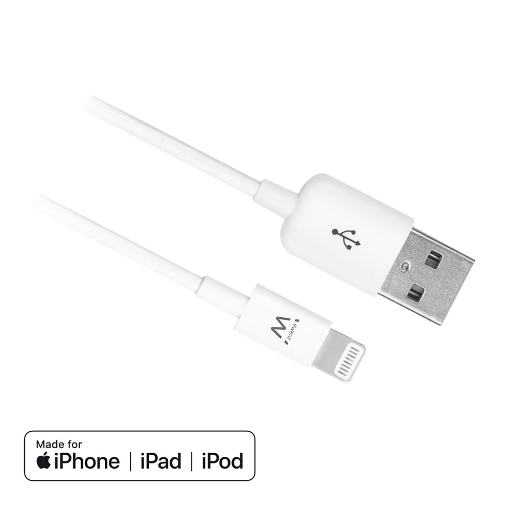 Ewent 2 meter, USB naar Apple lightning laad- en sync kabel, USB A male naar Lightning connector, MFI gecertificeerd