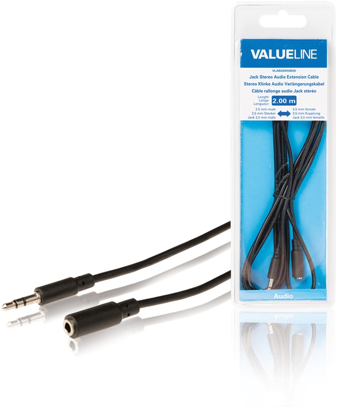 Valueline 3.5mm male to female - 2.00 Meter