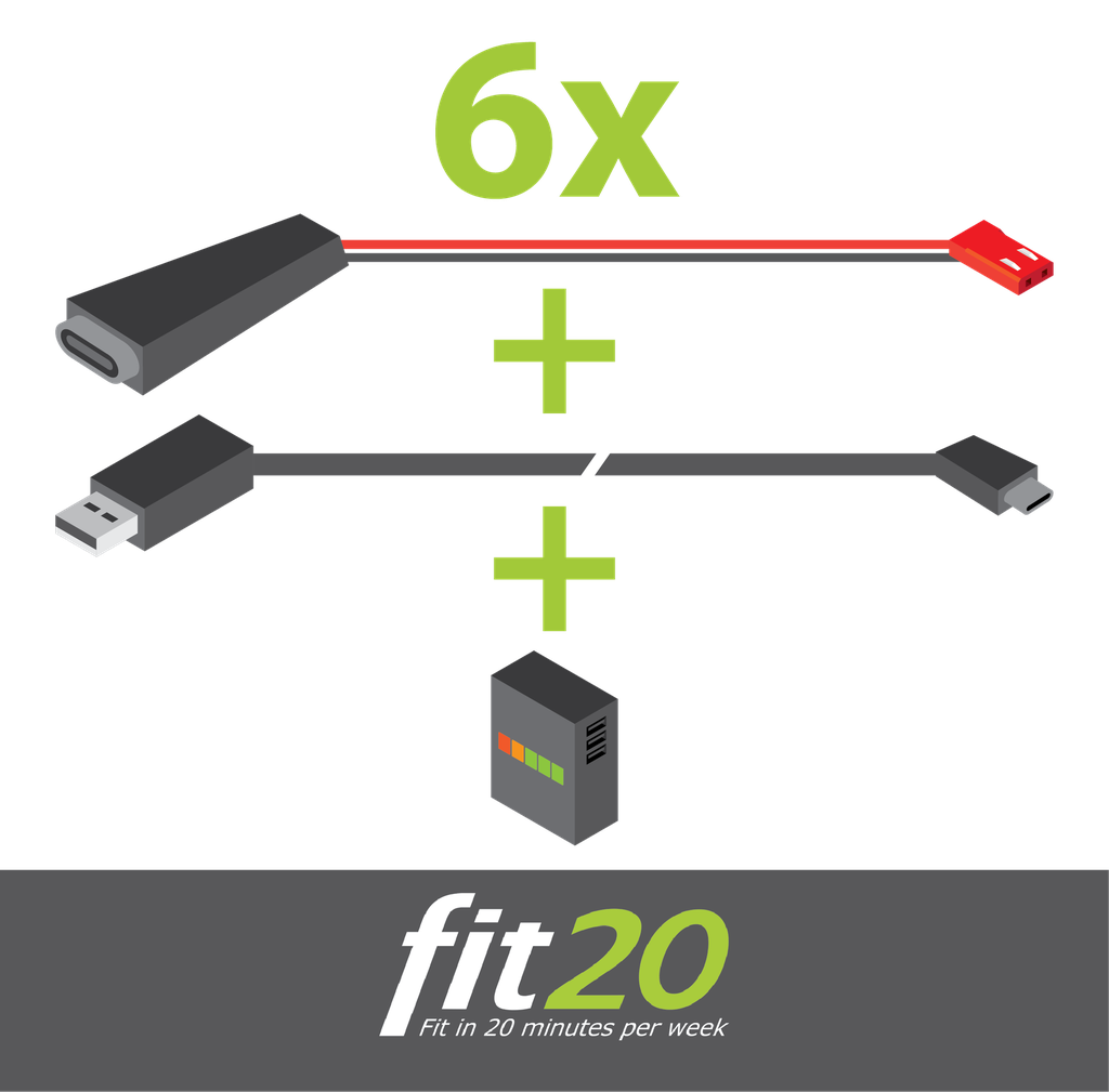 fit20 Battery Converter USB set with allways-on powerbanks