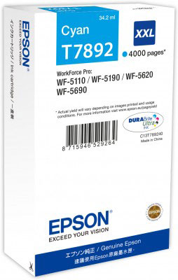 Epson T7892 Cyan inktjet cartridge XXL WorkForce Pro