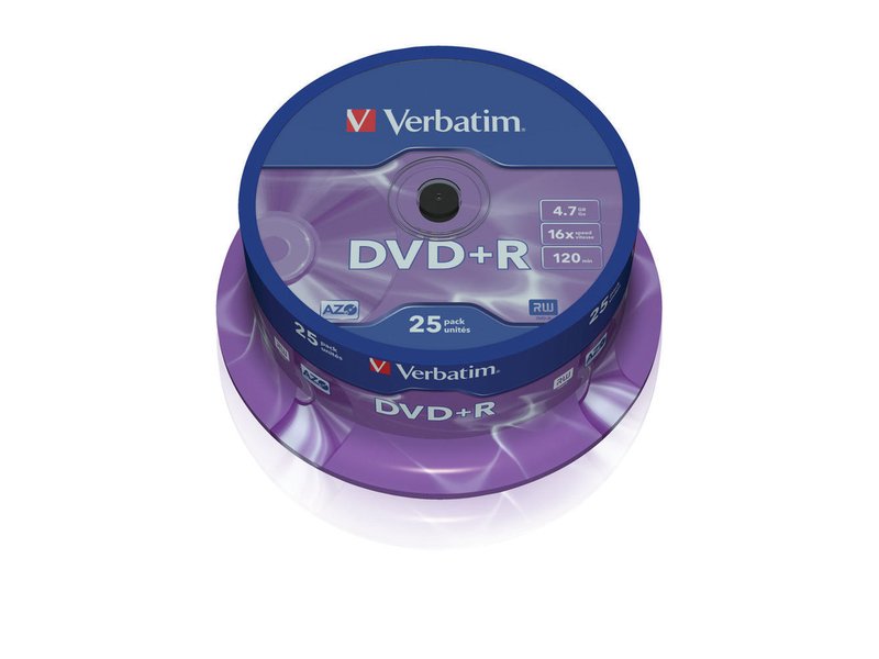 Verbatim DVD+R spindle 25st AZO 4.7GB 16x
