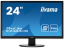 [E2483HS-B1] IIYAMA ProLite E2483HS-B1 24i LCD 1920 x 1080 TN Panel LED 2ms BL HDMI HDCP D-Sub DVI-D 24bit TrueColor