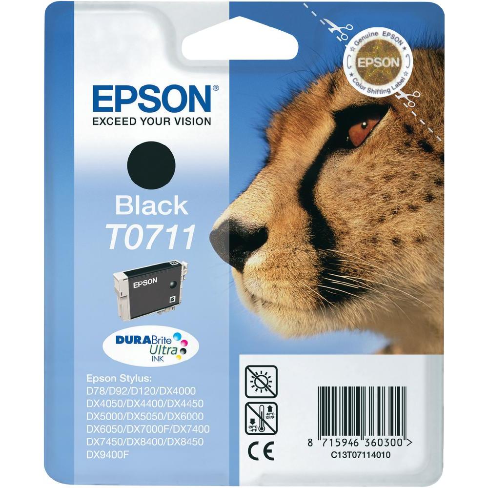 Epson DURABrite T0711 Ink Cartridge - Black - Inkjet