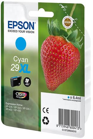 Epson 29XL - 11.3 ml - cyaan - origineel - inktcartridge