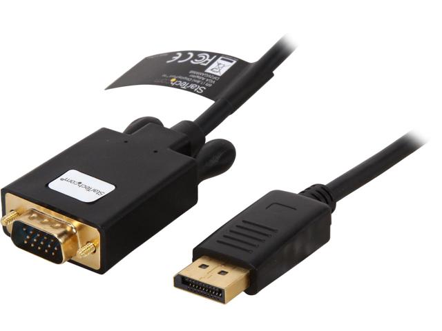 StarTech.com 6 ft DisplayPort to VGA Adapter Converter Cable - DP to VGA 1920x1200 - Black