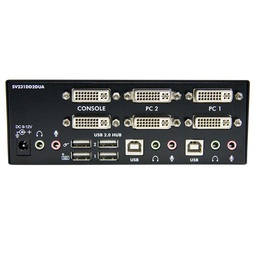 [SV231DD2DUA] StarTech.com 2 Port Dual DVI USB KVM Switch with Audio & USB 2.0 Hub