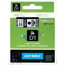 [S0720670] DYMO S0720670  40910  Zwart op zilver labelprinter-tape 9mm