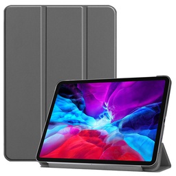 [H1-61] iPad Pro 12.9 2020 hoes - Tri-Fold Book Case - Grijs