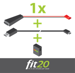 [fit20-BV-USBC-PB] fit20 Battery Converter USB set with allways-on powerbank