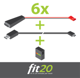 [fit20-BV-USBC-PB-set] fit20 Batterij Vervanger USB set met allways-on powerbanks