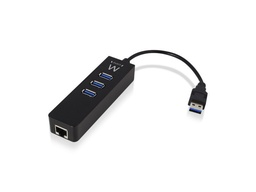 [AC6310] ACT USB Hub 3.2, 3x USB-A, ethernet, zwart