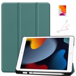 [A2198-23 (C02)] Tablet hoes geschikt voor de Apple iPad 10.2 (2021/2020/2019) - Donker Groen